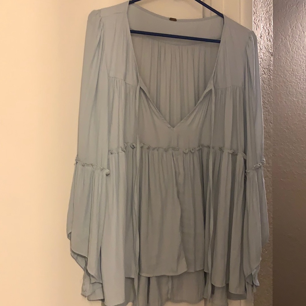 High low peasant blouse